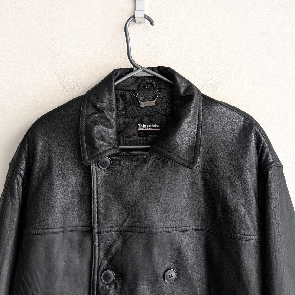 Vintage Danier Men's Black Leather Jacket - Picture 3 of 6